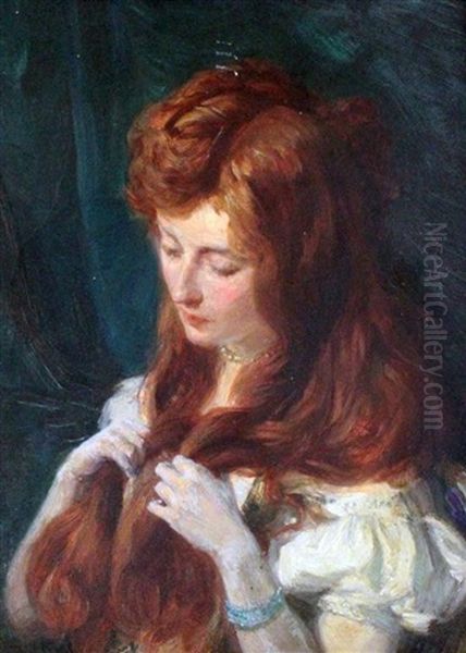 The Toilet Oil Painting by Talbot Hughes