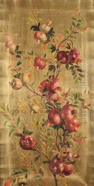 Pomegranates Oil Painting by William Hughes