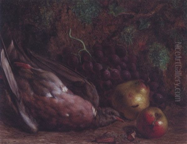 Nature Morte With Pheasant And Fruit Oil Painting by William Hughes