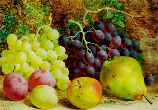 Fruit Piece Oil Painting by William Hughes