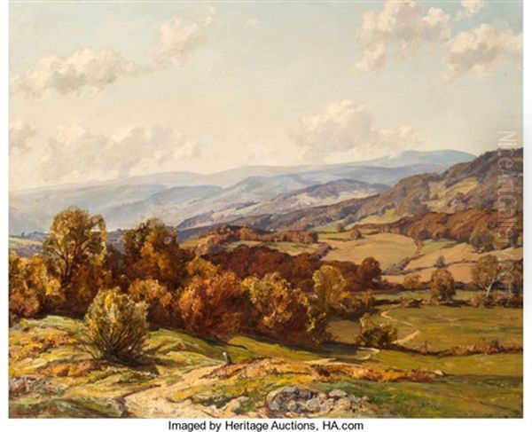 View Of Hills And Mountains Oil Painting by Sir Herbert Edwin Pelham Hughes-Stanton