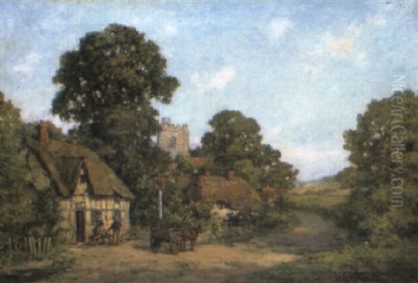 The Leather Bottle, Lewknor, Oxfordshire by Sir Herbert Edwin Pelham Hughes-Stanton