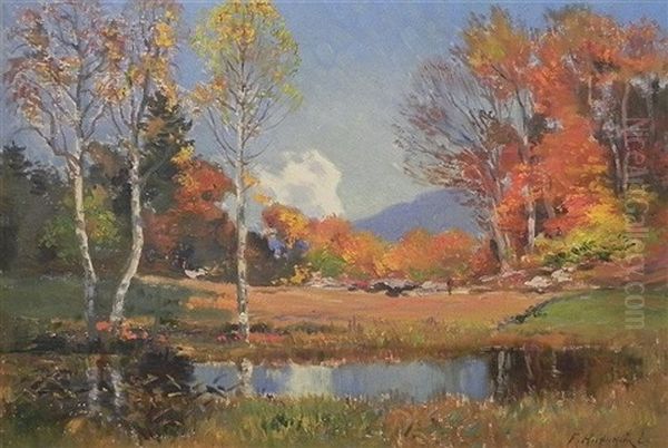 Petit Lac, Saviese Oil Painting by Fritz Huguenin