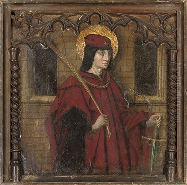 A Saint (saint Pancras?) Oil Painting by Jaime Huguet