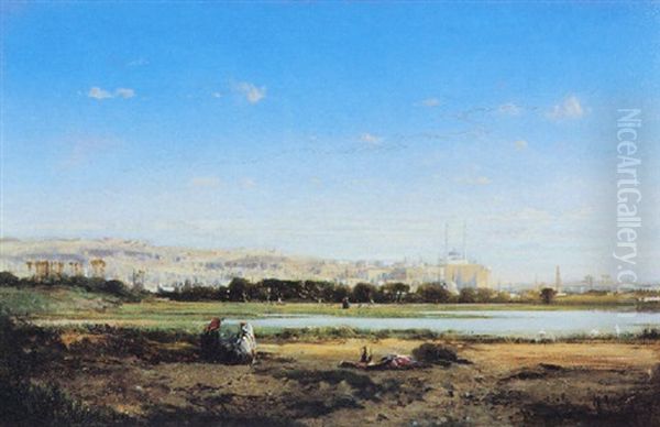 Vue Du Caire Oil Painting by Victor Pierre Huguet