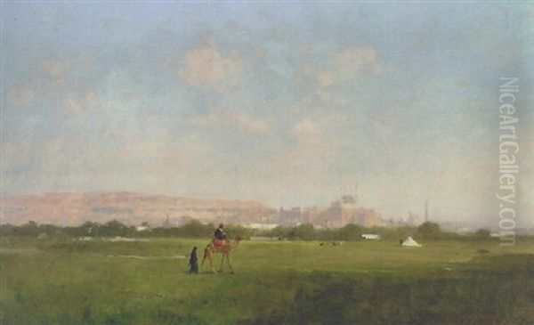 Aux Environs De Caire Oil Painting by Victor Pierre Huguet