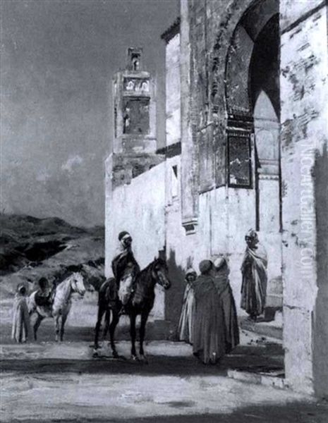 La Halte Des Arabes by Victor Pierre Huguet