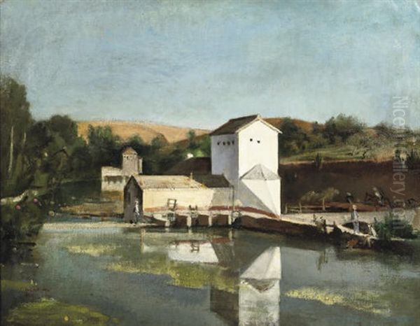 The Mills Of Benalosa And San Juan Near Alcala De Guadaira, Spain Oil Painting by Chris (Christiaan) Huidekoper