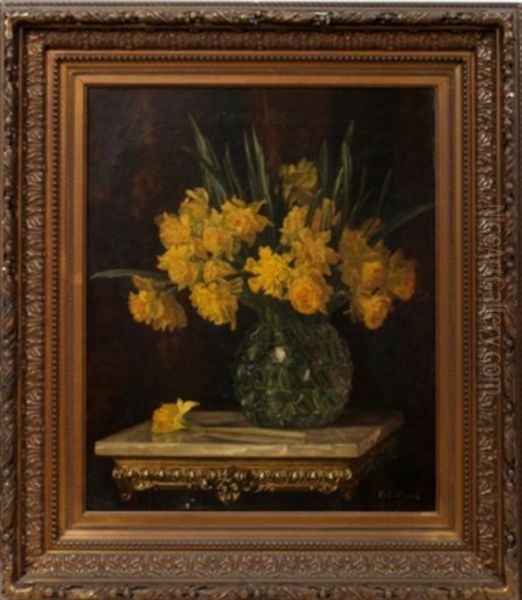 Vase Oil Painting by Katherine Allmond Hulbert