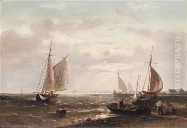 On The Zuidersee, Holland Oil Painting by Abraham Hulk the Elder