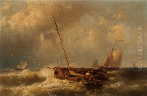 A Sharp Breeze Oil Painting by Abraham Hulk the Elder