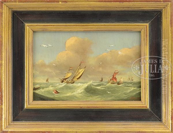 Marine Scene Oil Painting by Abraham Hulk the Elder