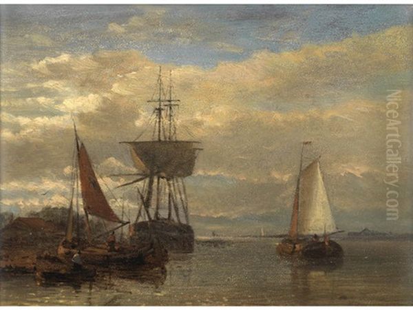 Hauling The Nets (+ On The Coast; Pair) Oil Painting by Abraham Hulk the Elder