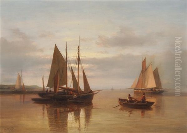 Seelandschaft Mit Fischerbooten Oil Painting by Abraham Hulk the Elder