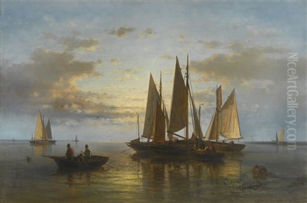 On Calm Waters Oil Painting by Abraham Hulk the Elder