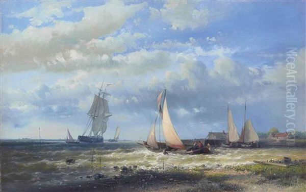 Setting Out To Sea Oil Painting by Abraham Hulk the Elder