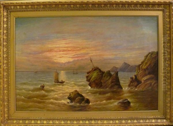 Coast Scene In The Orkney Isles Oil Painting by Barrett