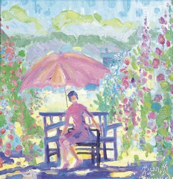 Under The Parasol At Lahaska Oil Painting by Barrett