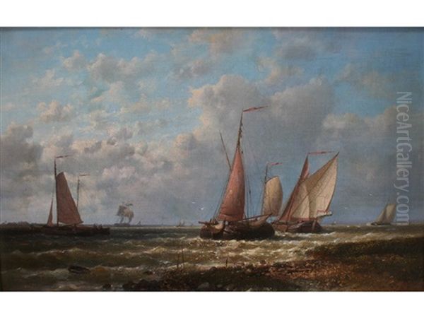 A Breeze On The Scheldt Oil Painting by Abraham Hulk the Elder