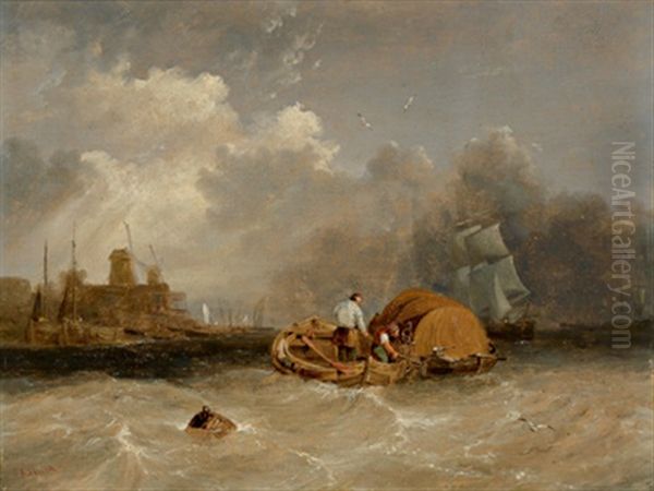 Fischerboote Vor Der Kuste Bei Aufziehendem Regen Oil Painting by Abraham Hulk the Elder