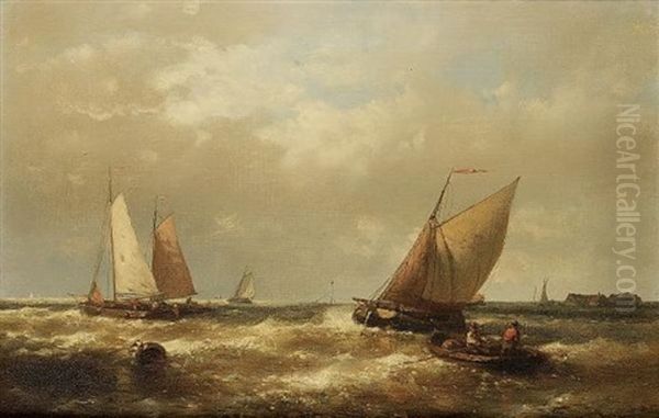 Off To The Fishing Grounds Oil Painting by Abraham Hulk the Elder