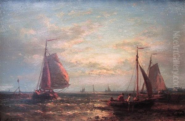 Fishermen At Work Oil Painting by Abraham Hulk the Elder