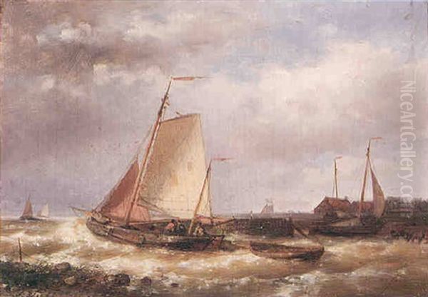 At The Mouth Of The Estuary Oil Painting by Abraham Hulk the Elder