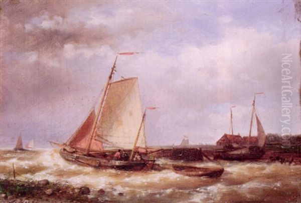 At The Mouth Of The Estuary Oil Painting by Abraham Hulk the Elder