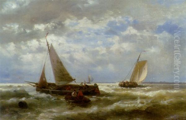 A Windy Day Oil Painting by Abraham Hulk the Elder