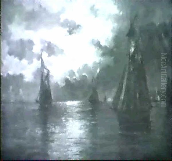 Ships Under Sail Oil Painting by Abraham Hulk the Elder