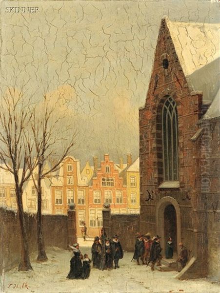 Going To Church, Antwerp by Johannes Frederik Hulk the Elder