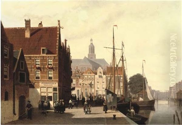 Summer In Alkmaar Oil Painting by Johannes Frederik Hulk the Elder