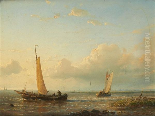 Estuaire Par Temps Calme Oil Painting by Abraham Hulk the Younger