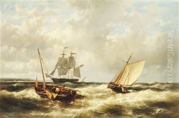 Vor Der Hollandischen Kuste Oil Painting by Abraham Hulk the Younger