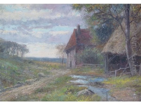 Landscapes With Cottages (pair) Oil Painting by Abraham Hulk the Younger