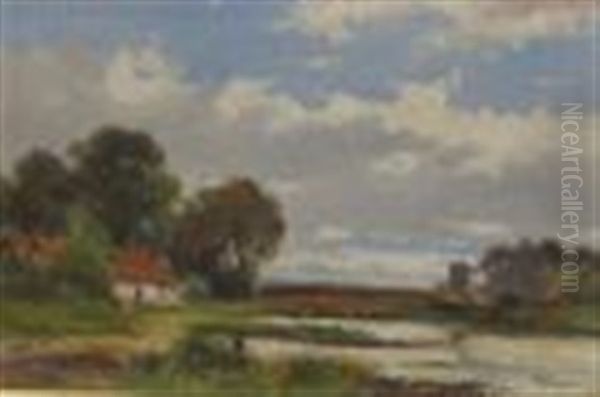 Landscape (pair) Oil Painting by Abraham Hulk the Younger