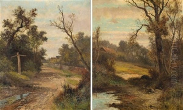 Paisajes (pair) Oil Painting by Abraham Hulk the Younger