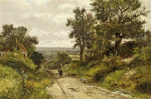 Auf Dem Waldweg Oil Painting by Abraham Hulk the Younger