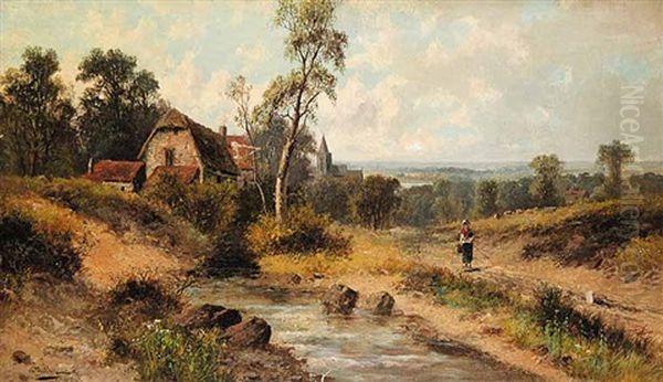 Near... Surrey Oil Painting by Abraham Hulk the Younger