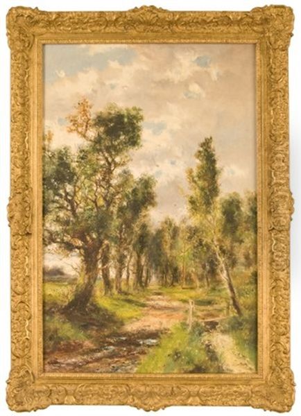 Wooded Path Oil Painting by Abraham Hulk the Younger