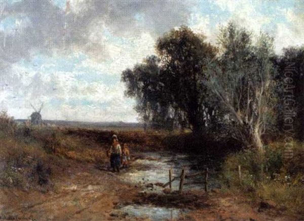 Near Abinger, Surrey Oil Painting by Abraham Hulk the Younger