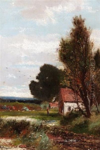 Cottage In The Woodland Oil Painting by Abraham Hulk the Younger