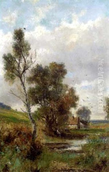 By The River (+ Off To Market; Pair) Oil Painting by Abraham Hulk the Younger