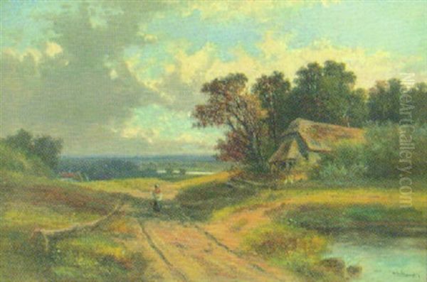 Albury Hrath, Surrey Oil Painting by Abraham Hulk the Younger