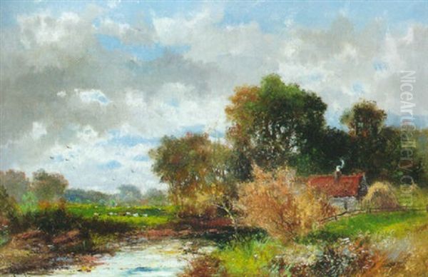 Autumn Landscape Oil Painting by Abraham Hulk the Younger