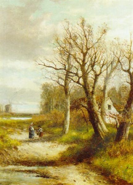 Autumn In Surrey Oil Painting by Abraham Hulk the Younger