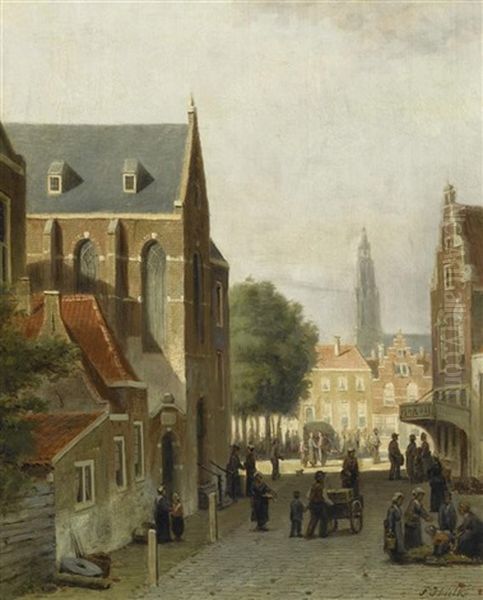 Stadtansicht Oil Painting by John Frederik Hulk the Younger