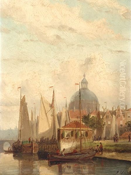 Lutheran Church Oil Painting by John Frederik Hulk the Younger