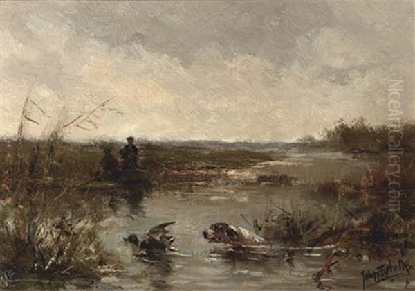 The Duck Hunt Oil Painting by John Frederik Hulk the Younger