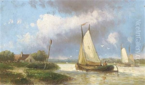 Sailing Along A River by Hendrik Hulk